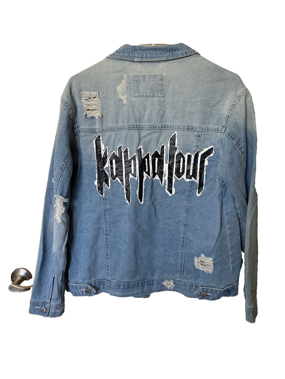 Ashley Vintage Charm Women's S Light Wash Distressed Style Blue Jean Jacket